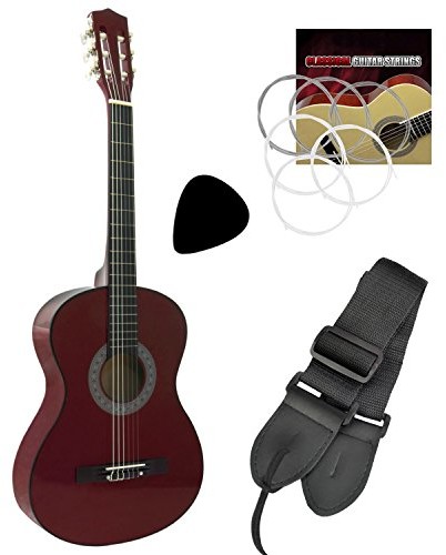 TIGER MUSIC Tygrys dzieci gitara klasyczna w rozmiarze 1/2 - czerwona CLG6-RD-NB