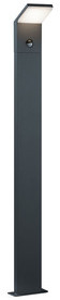 Trio Leuchten Nowoczesna lampa zewnętrzna stojąca ciemnoszara 100cm zawiera LED z czujnikiem ruchu - Mapi