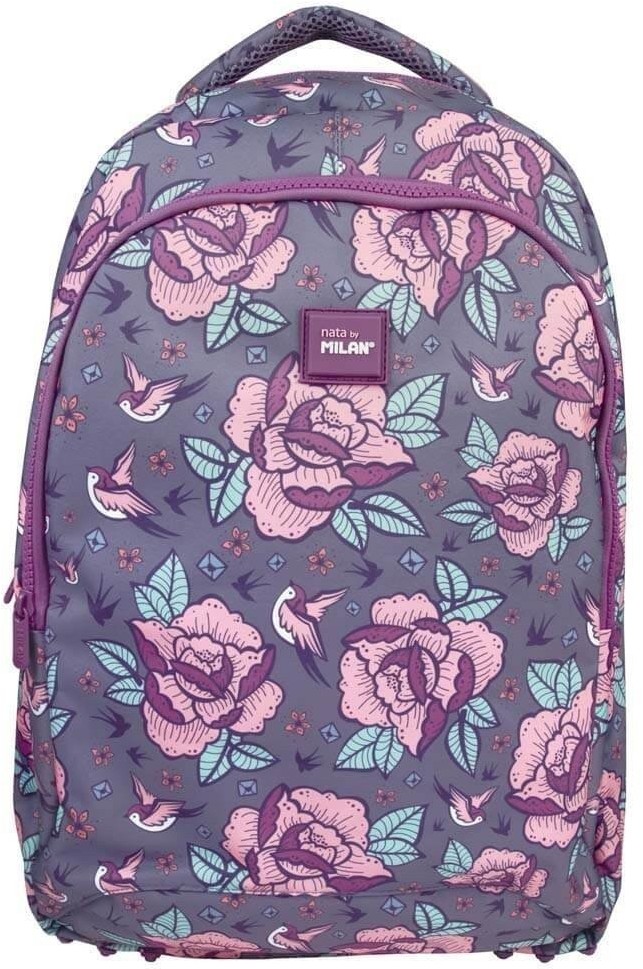 Milan Milan, plecak młodzieżowy, Flowers Pink