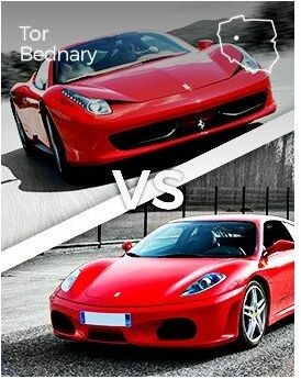 Jazda Ferrari F430 vs Ferrari 458 Italia  Tor Bednary P0006326