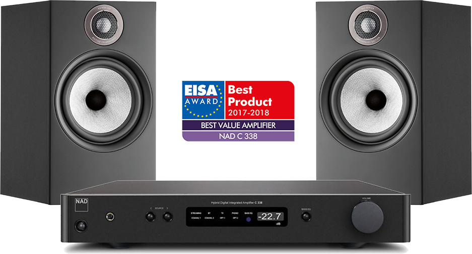 NAD C338 czarny) + 606 S2 Anniversary Edition czarny)