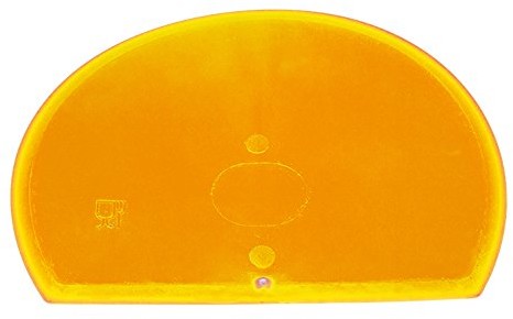 Maya Professional Tools 81916  4 elastyczny łopatka do ciasta bez otworów, okrągły, FBK/Higiena żywności, 160 MM X 125 MM X 1,65 MM, żółty 81916-4