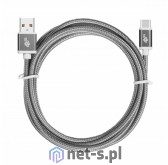 TB Kabel USB-USB C 1.5m szary sznurek (AKTBXKUCSBA150S)