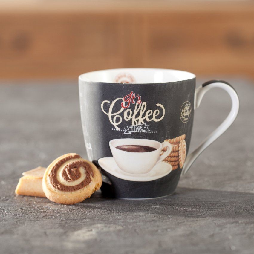 Dekoria Kubek Coffee time, white, 350 ml