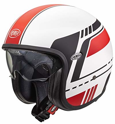 Premier PREMIER HELMET VINTAGE BL 8 BM, biały/czerwony/czarny, XL APJETVIEFIBBL800XL