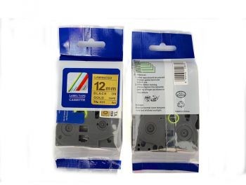 Brother TZ-831 TZe-831 12mm x 8m czarny druk złoty podkład taśma zamiennik TZe831