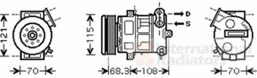 Van Wezel Van Wezel 3700K418 sprężarka, klimatyzator 3700K418