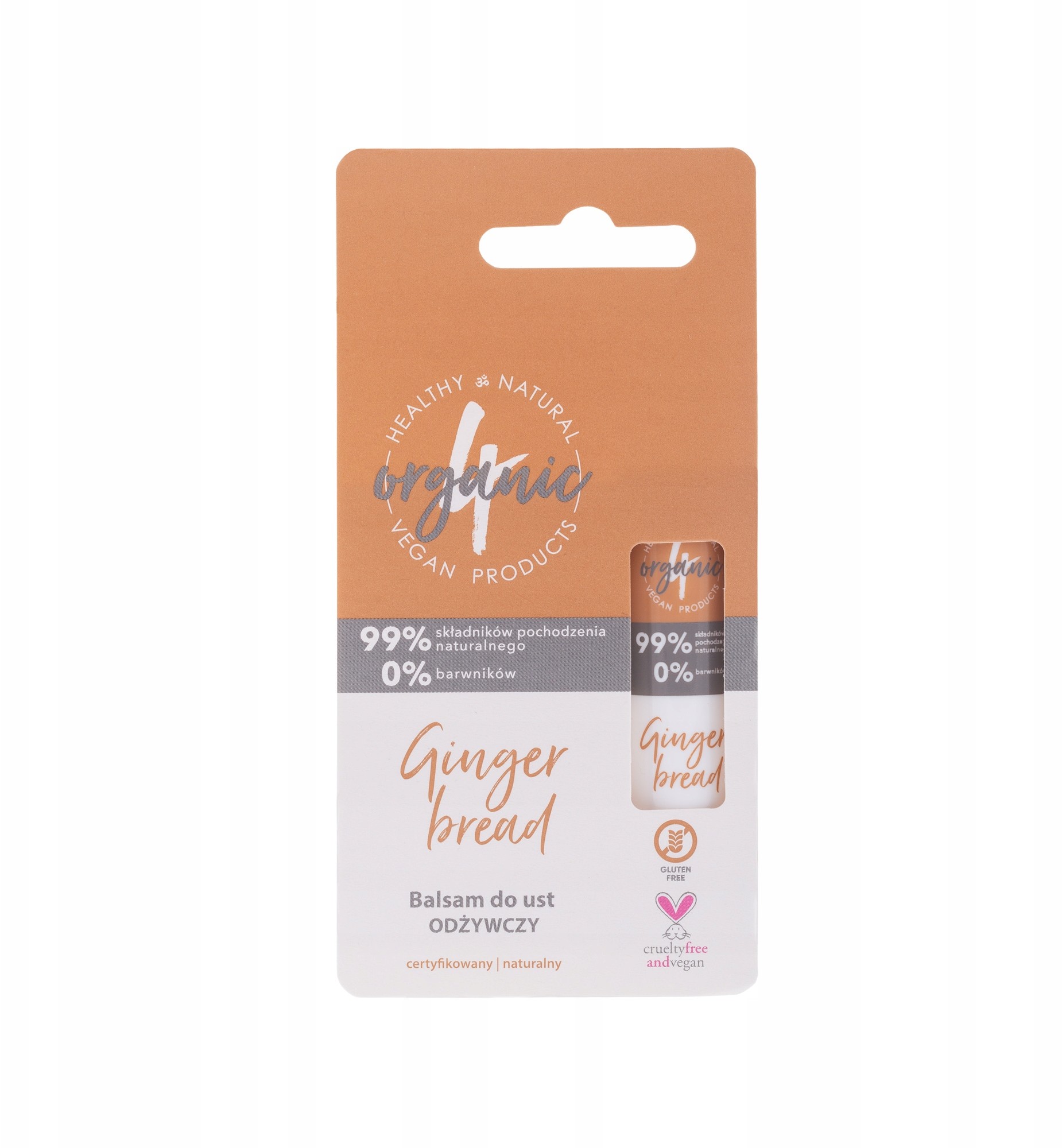 4 Organic Naturalny Balsam Do Ust Ginger Bread
