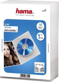 Hama 1x10 Slim DVD Jewel Case transparent 83890 - 83890