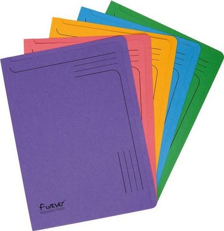 Staples EXACOMPTA Aktówka kartonowa FOREVER 290g A4 mix kolorów opakowanie 5 sztuk