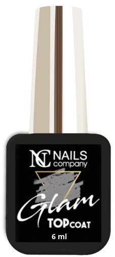 NAILS COMPANY GLAM TOP COAT SILVER Nails Company 6 ml - bez przemywania