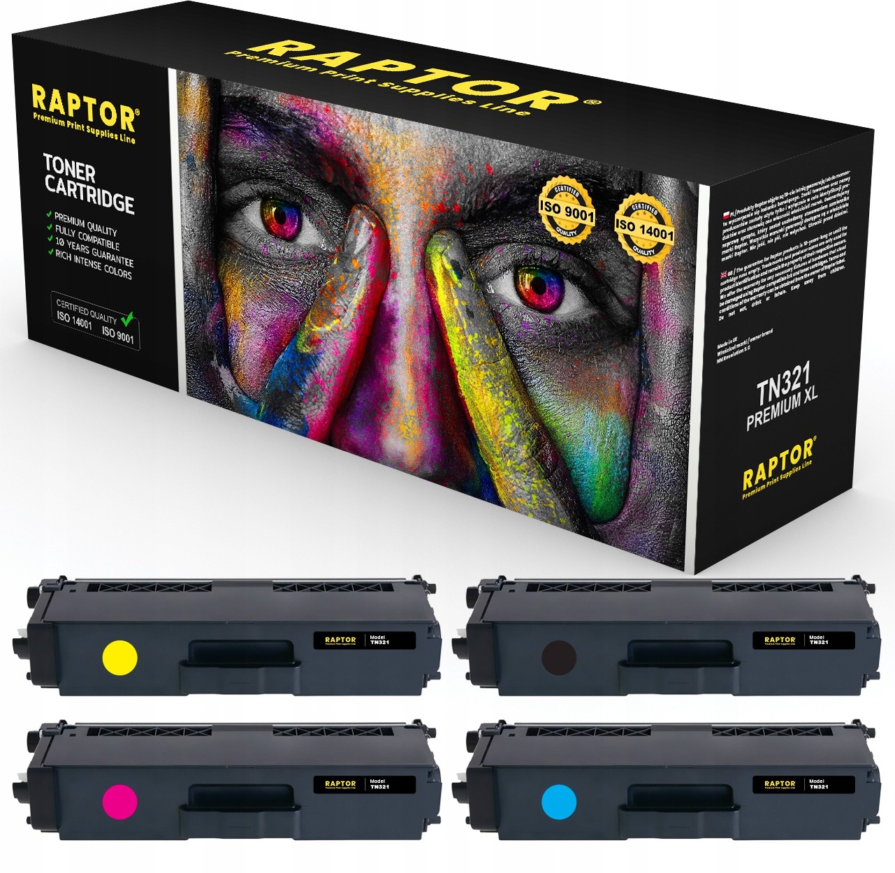 4x Toner Do Brother TN321 HL-L8350CDWT MFCL8600CDW
