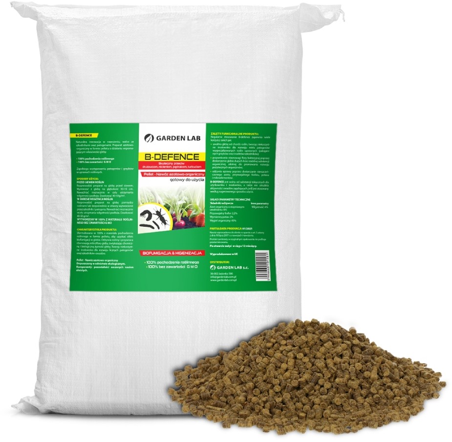 Garden Lab Bio preparat na turkucie, nicienie, pędraki B-defence pellet 5kg.