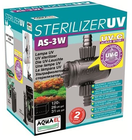 Aquael Sterylizator UV AS -3 do akwariów