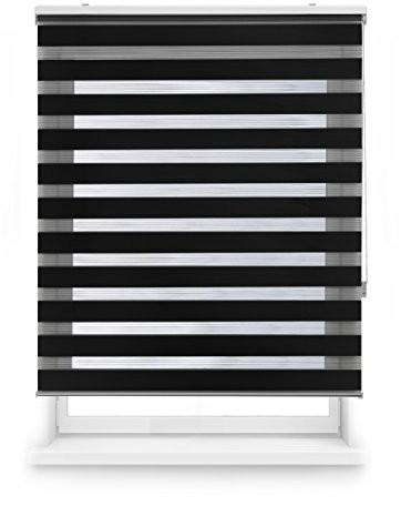Blindecor blindecor ND200 sklep z tkaniny podwójne, w dzień i w nocy, czarny, 100 x 250 cm 15043040025