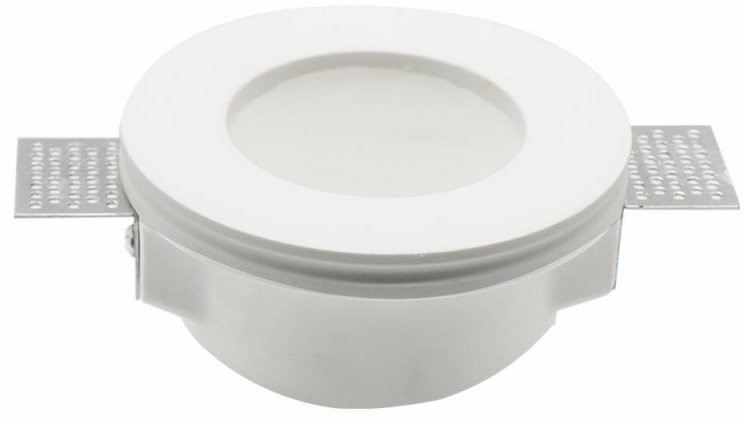 v-tac Oprawa Oczko V-TAC GIPS GU10 Wpuszczana Szkło Mrożone Okrągła fi.120 Biała VT-801