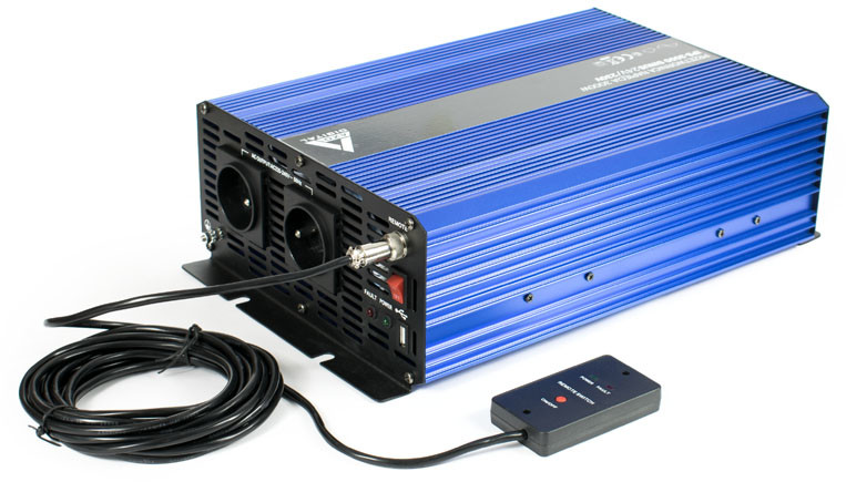 Azo Digital Przetwornica napięcia 24 VDC / 230 VAC SINUS IPS-3000S 3000W 3SIP300024