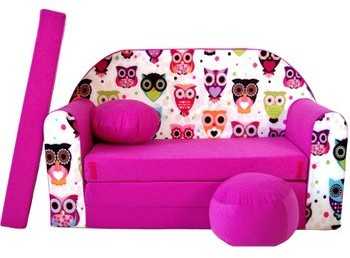 Kanapa Sofa Welox Maxx Materac dla dzieci Pufa + Poduszka H17