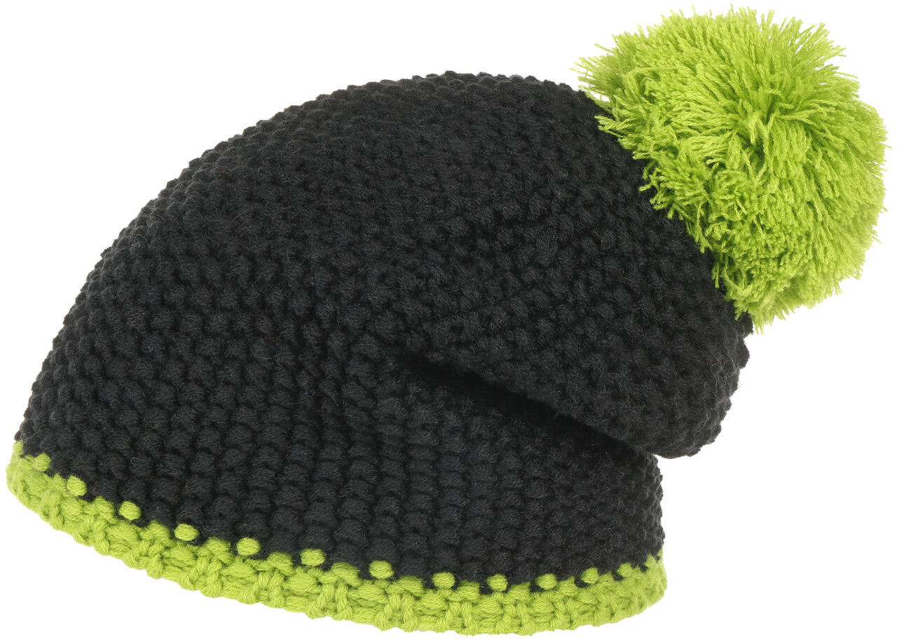 Czapka z Pomponem Twotone, czarny, One Size