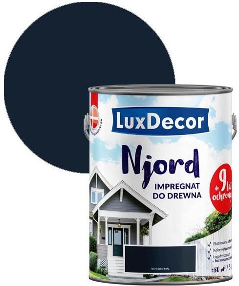 LuxDecor Impregnat do elewacji drewnianych Njord norweskie klify 5 l 019146