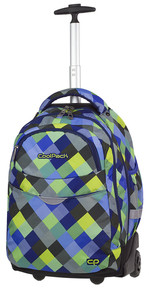 Patio CoolPack Rapid Plecak Szkony Na Kółkach 36L Blue Patchwork 81686CP Pojemnik Śniadaniowy Gratis