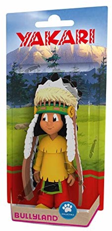 Bullyland 43364 - figurka do zabawy, Indianie Yakari z ozdobą z piór, ok. 9 cm, idealna jako figurka tortów, wierna szczegółowa, bez PCW, wspaniały prezent dla dzieci do fantazyjnej zabawy 43364