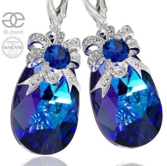 Swarovski SPECIAL kolczyki HELIO AURE SREBRO