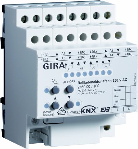 Gira 216000 Aktor rolet 4-krotnie 230 V AC KNX EIB REG