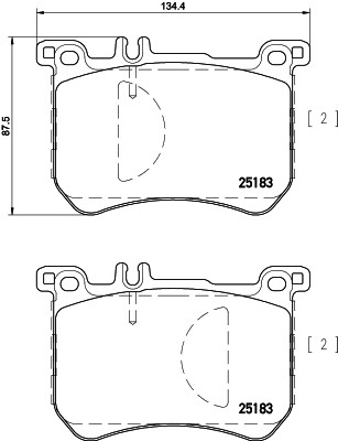 Mintex KLOCKI HAMULCOWE MDB3288 MERCEDES W222 S 350 BLUETEC 258KM 13- R231 SL 350 306KM 12 MDB3288