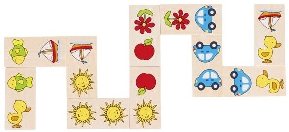Goki DOMINO drewniana gra 28 el. GK 56815