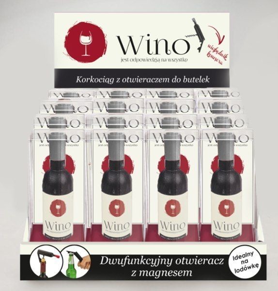 BGtech I LOVE WINE korkociąg z otwieraczem mini butelka "Najlepsze wino z przyjaciółmi" 1588859294