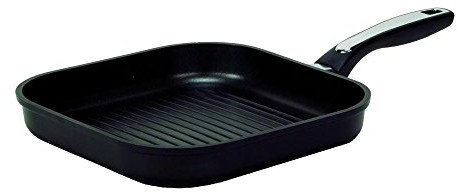 Krüger 2228d patelnia do steków z odlewu aluminiowego, 28 cm, w kolorze czarnym 2228 D