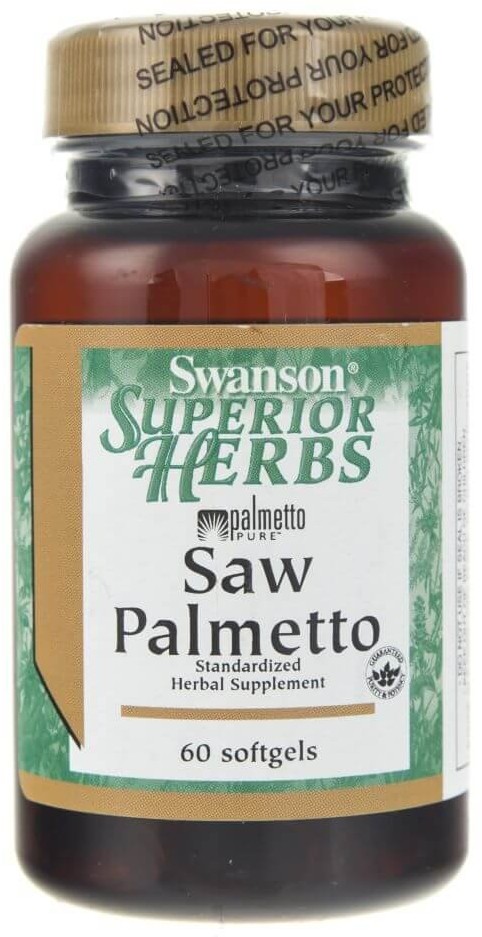SWANSON Saw Palmetto (palma sabałowa standaryzowana) 160 mg - 60 kapsułek