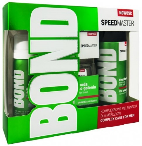 Bond Bond Zestaw Speedmaster- Woda po goleniu 100ml + Pianka do golenia 50ml + Dezodorant 150ml
