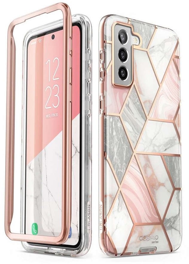 Supcase Etui Cosmo do Samsung Galaxy S21 Marble Pink 9186X7