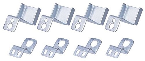 EMOS Emos haczyki, Panels-60 × 60 cm, 4 sztuki, nierdzewna, Grey, 10 X 3, 5 x 13 cm ZR9010