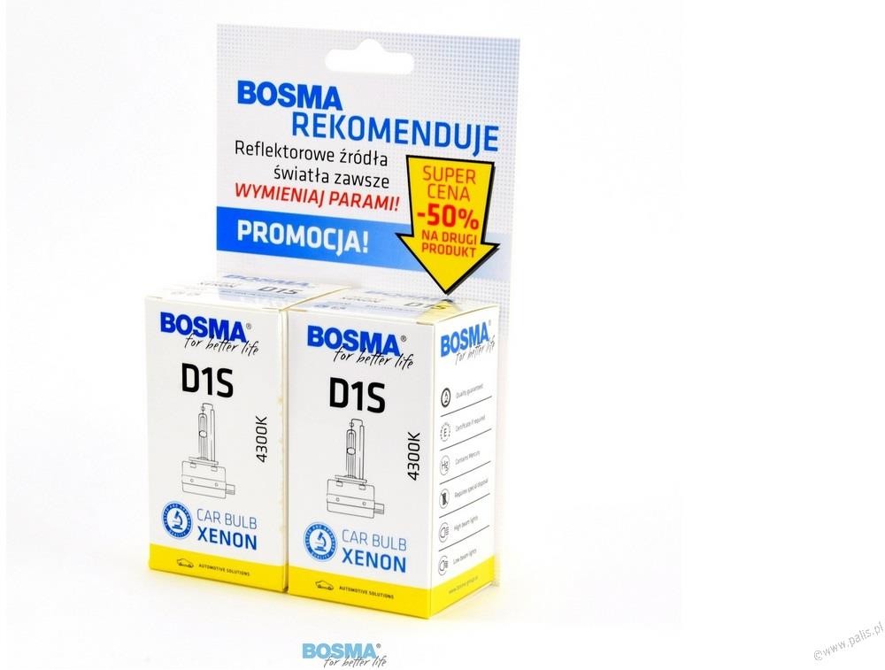 BOSMA 9495D XENON D1S 4300K 85V 35W PK32d-2 DUO PAK