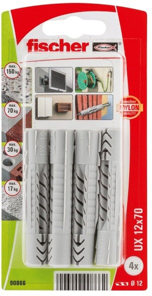 Fischer Kołki uniwersalne UX 12 x 70 mm 4 szt. 90866