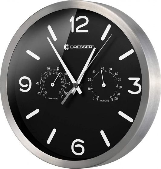 NoName zegar ścienny MyTime 25 cm aluminium czarny twm_421671