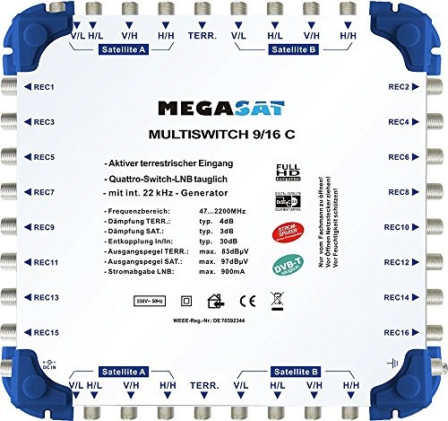 Megasat Multischalter 9/16 °C 0600193