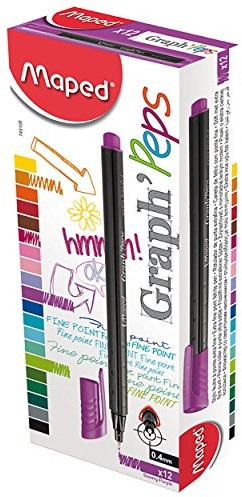 Maped 749108 Graph Peps Fineliner  Sweet Fioletowy (12 sztuk) 749108