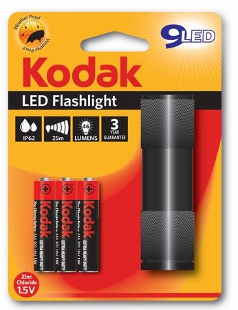 KODAK KODAK 9-LED flashlight black + 3 AAA EHD |