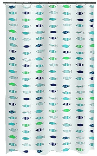 Spirella spirella materiałowa zasłona prysznicowa Santorini Blue, materiału, niebieski, 180 x 200 cm 10.19261
