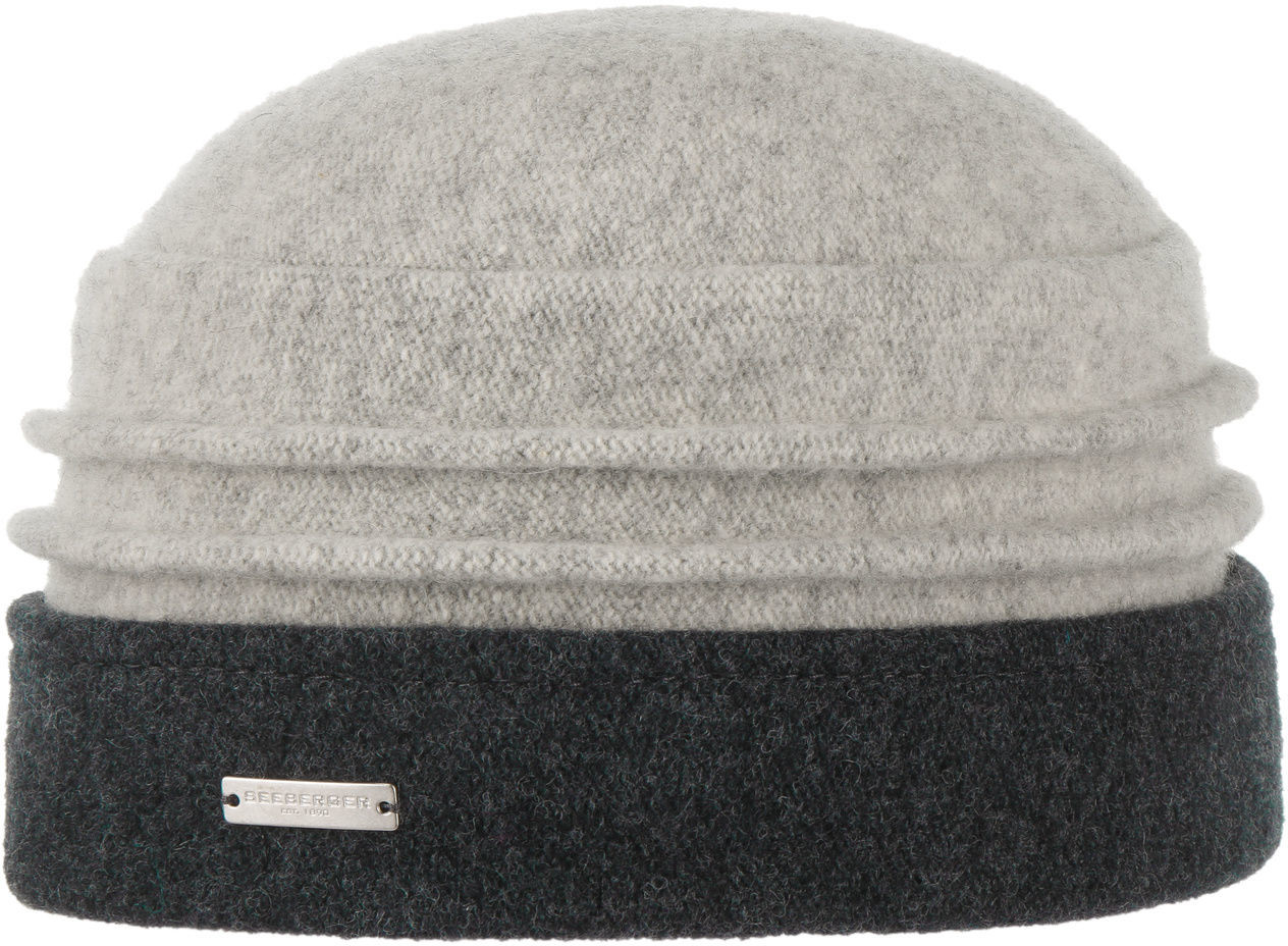 Seeberger Czapka Damska Twotone Woolmark by antracytowy, One Size