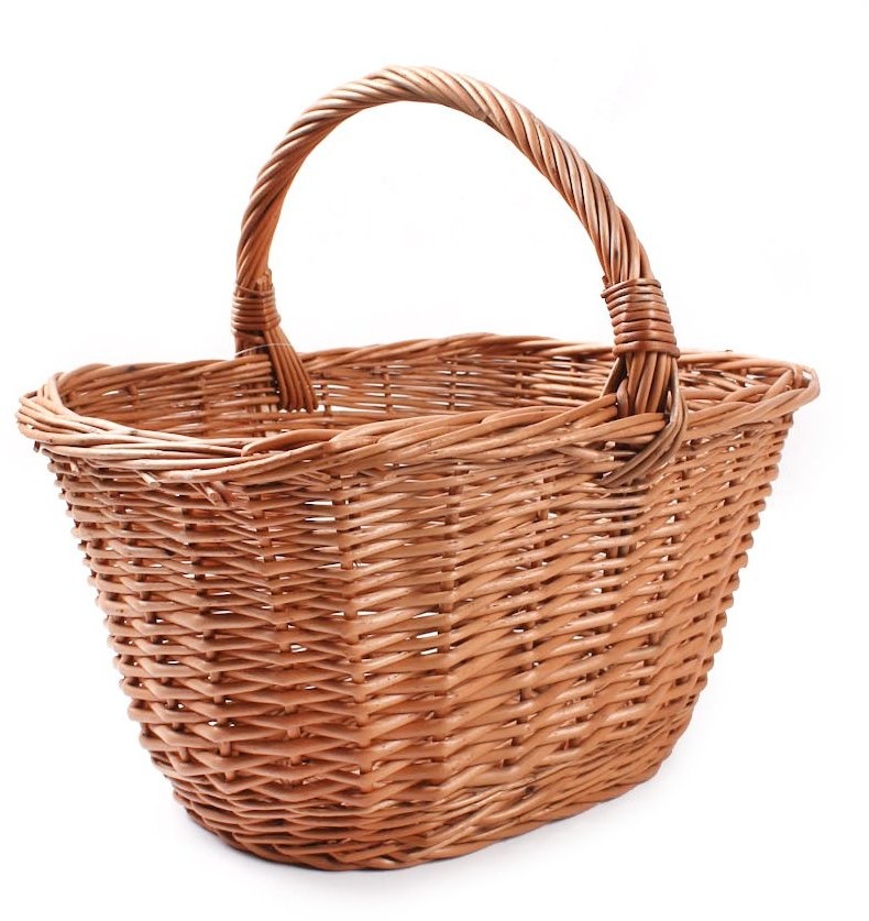 Tin Tours Kosz wiklinowy zakupowo-grzybowy 40x32x16 cm