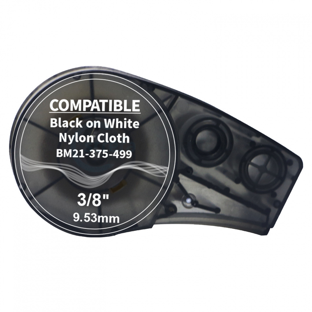 strefadrukarek.pl Taśma Brady BM21-375-499 9,53mm x 4,88m biała czarny nadruk - zamiennik | OSZCZĘDZAJ DO 80% - ZADZWOŃ! 730811399 PROMOCJA! BR-BM21-375-499