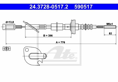 ATE Cięgno, sterowanie sprzęgłem 24.3728-0517.2