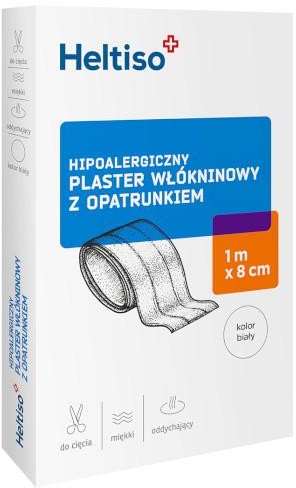 MEDICINAE SP. Z O.O. Heltiso plaster włókninowy z opatrunkiem 1m x 8cm 1 sztuka 9098429