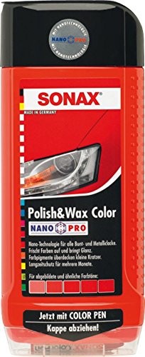 Sonax SONAX 296000 Polish & Wax Color NanoPro wosk koloryzujący, biały, czerwony Black