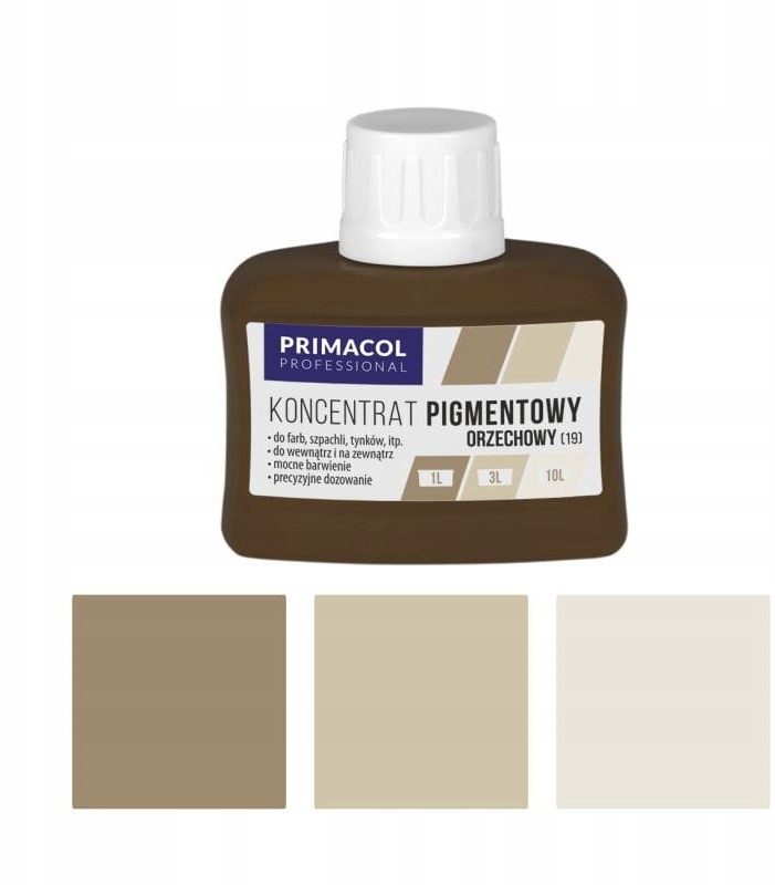 Primacol pigment do farb i tynków 80ml orzechowy